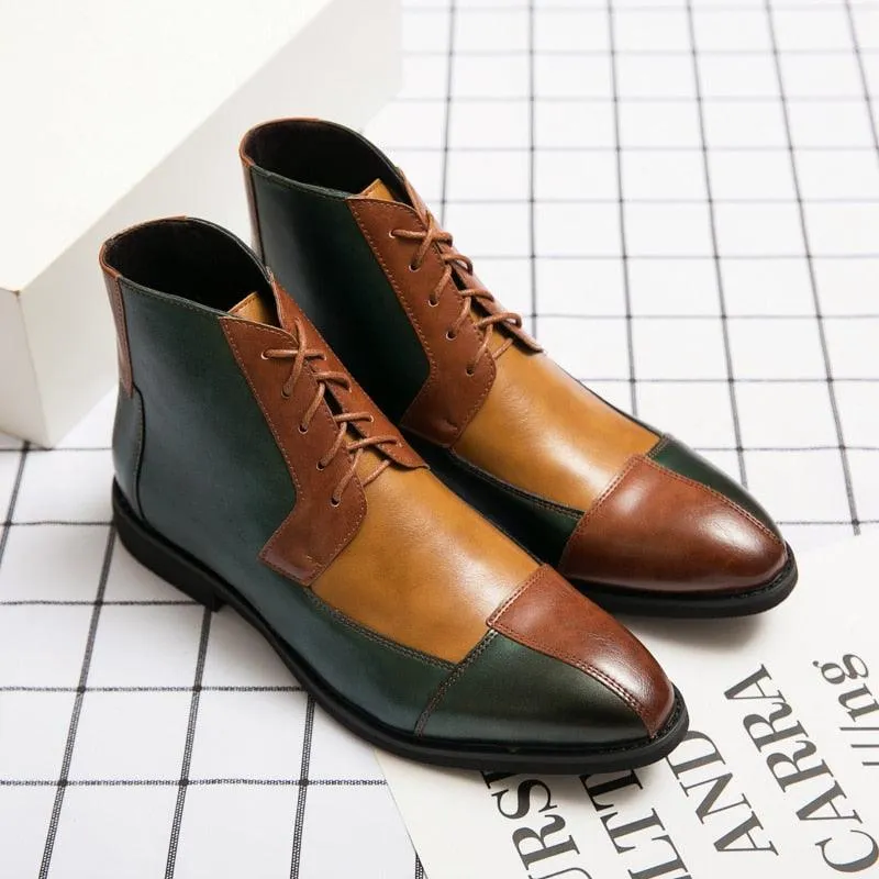 Men's Dress Ankle Boots RM345: Stylish Leather Casual Shoes for Gentlemen