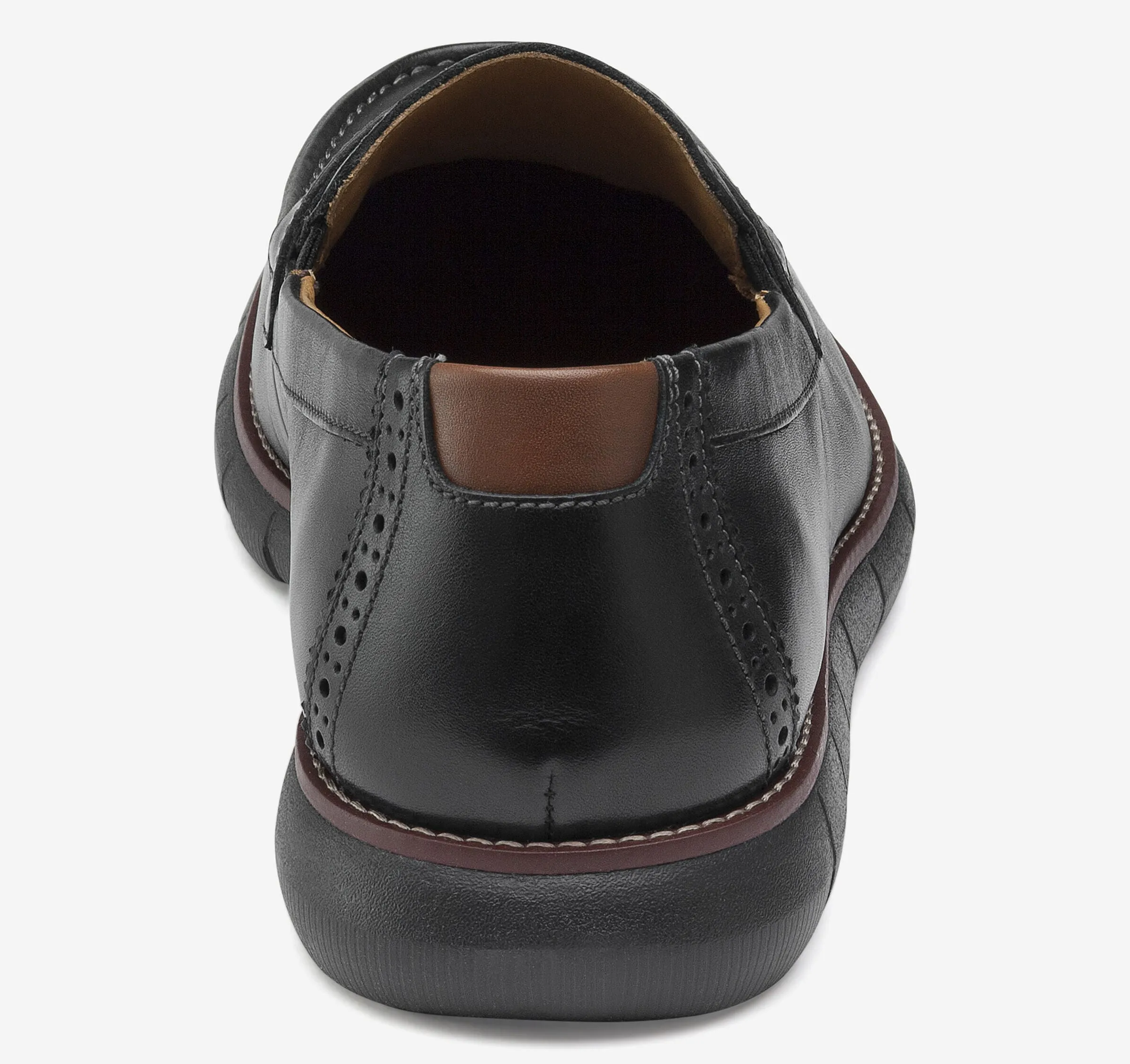 Men's Johnston & Murphy | Holden Penny | Black Full Grain Black Sole