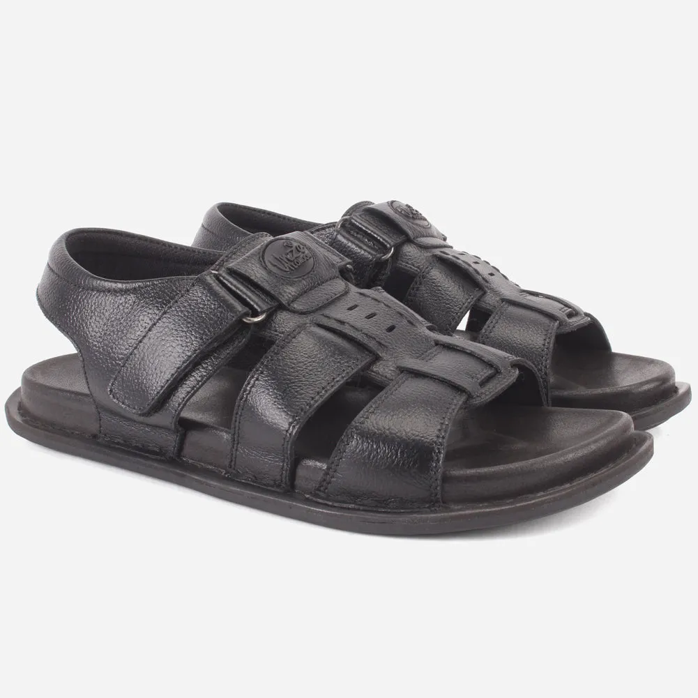 Men's "TEVIA" Leather Comfy Flats Summer Sandals