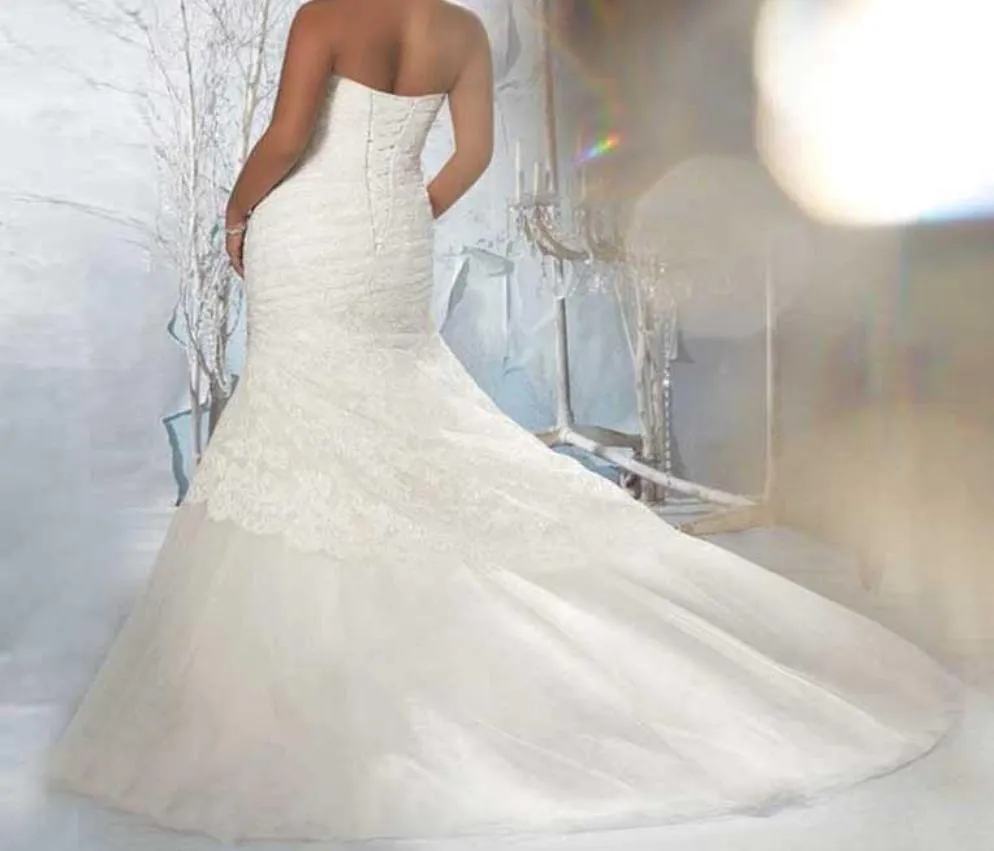 Mermaid Sweetheart Lace Wedding Dress at Bling Brides Bouquet online Bridal Store