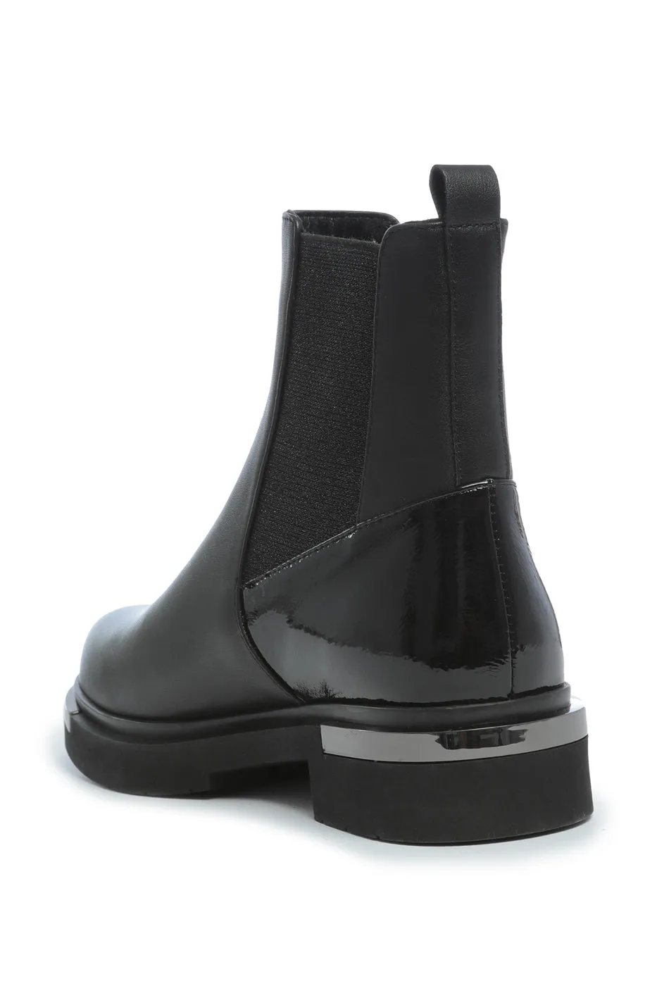 Metallic-Trim Chelsea Boots