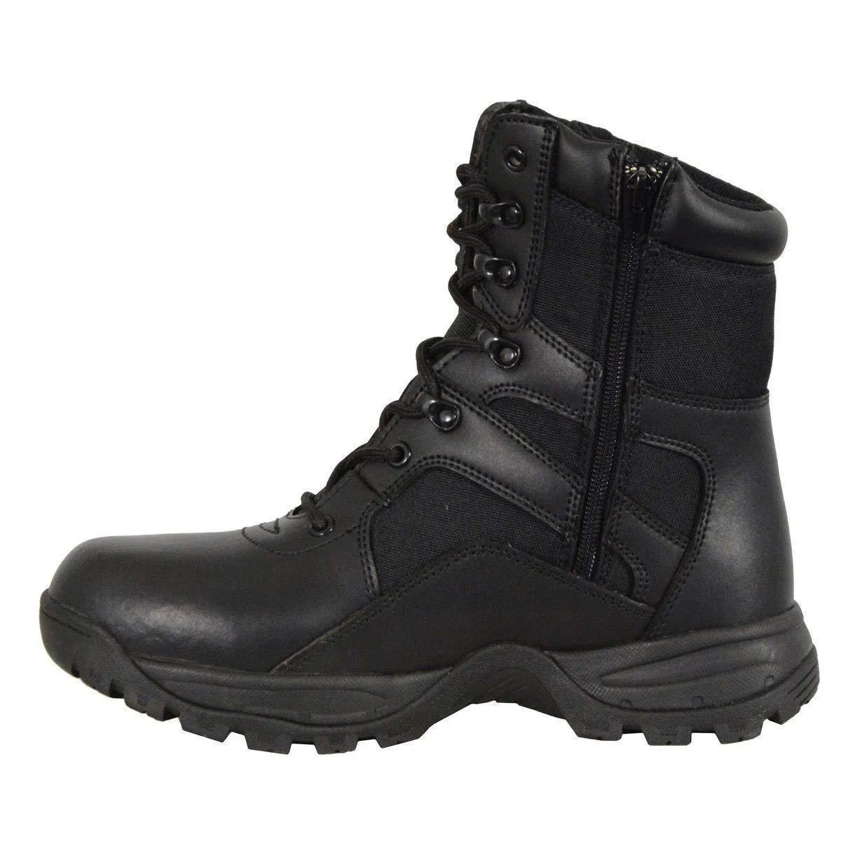 Milwaukee Leather Men's 9-Inch Black Leather Swat Style-Tactical Lace-Up Motorcycle Biker Boots MBM9105