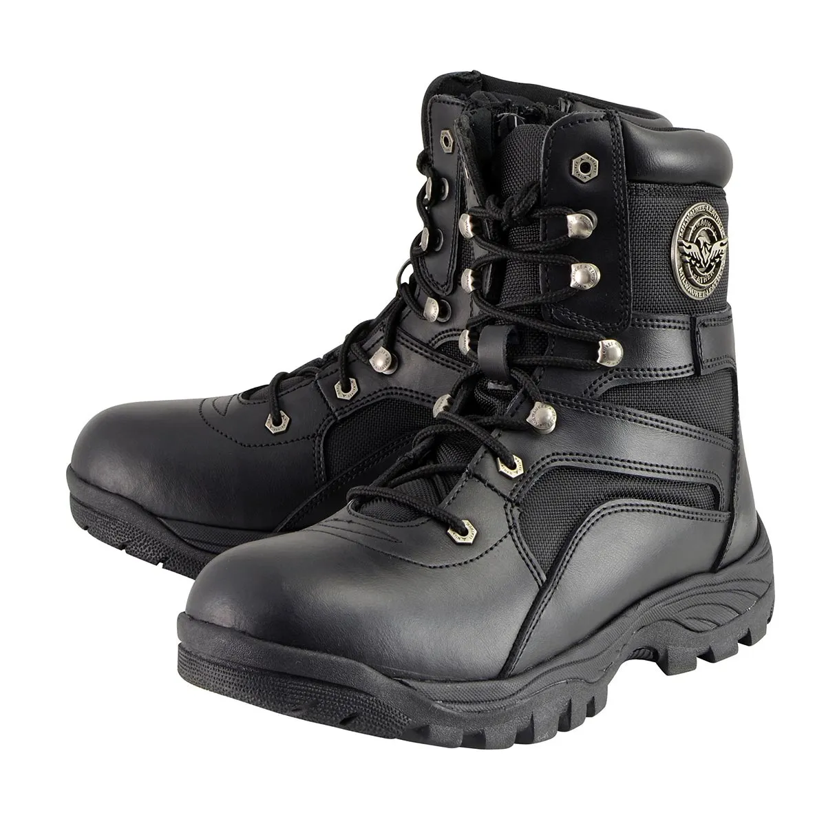 Milwaukee Leather Men's 9-Inch Black Leather Swat Style-Tactical