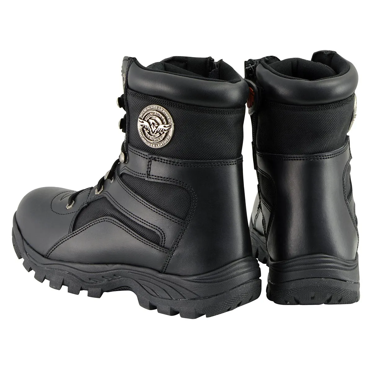 Milwaukee Leather Men's 9-Inch Black Leather Swat Style-Tactical