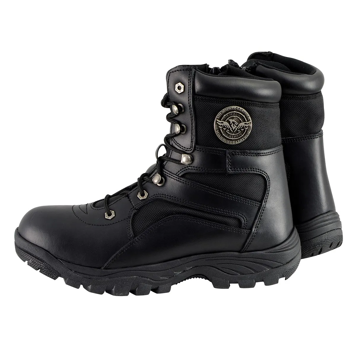 Milwaukee Leather Men's 9-Inch Black Leather Swat Style-Tactical