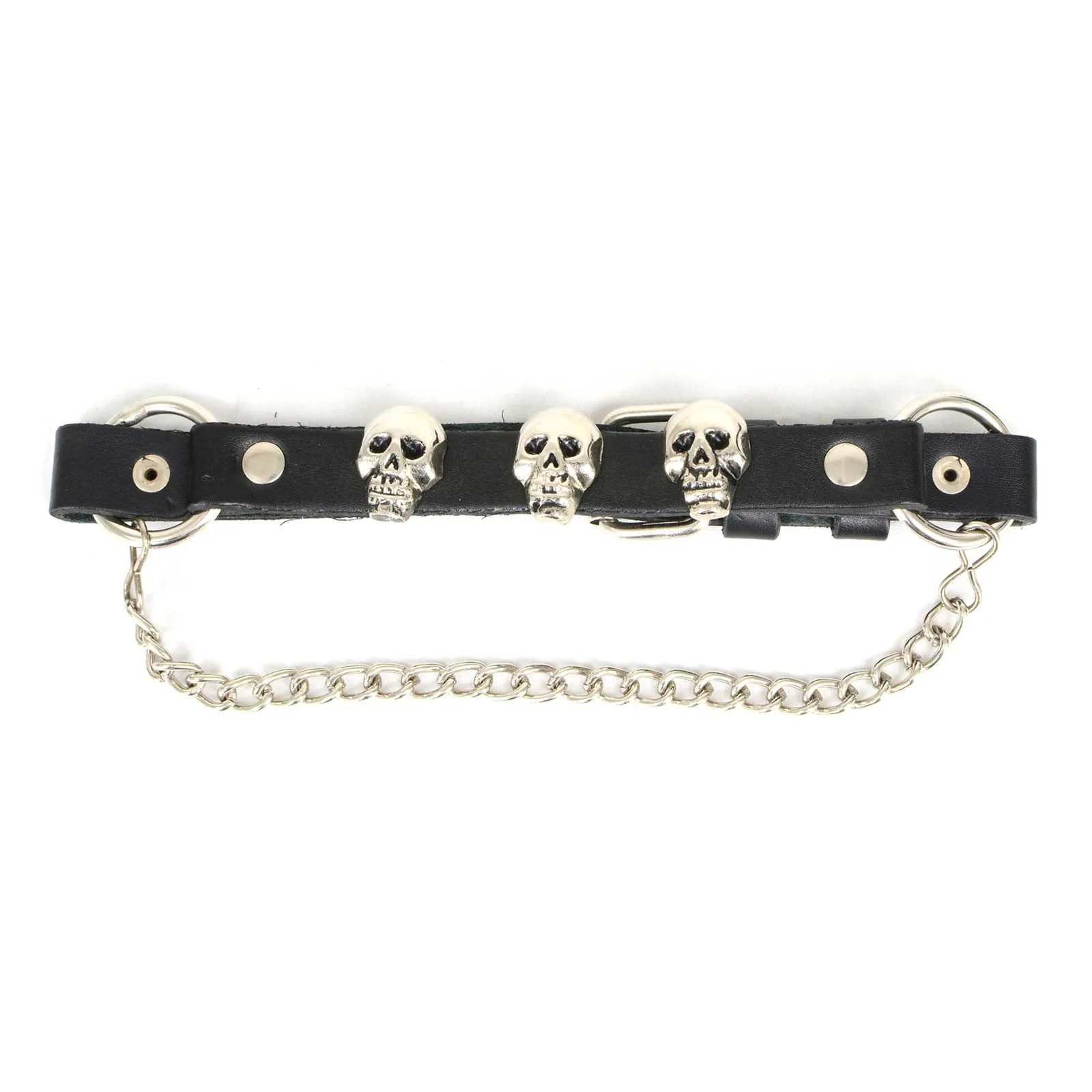 Milwaukee Leather MLA3007 Silver Classic Skull Heads Biker Chain for