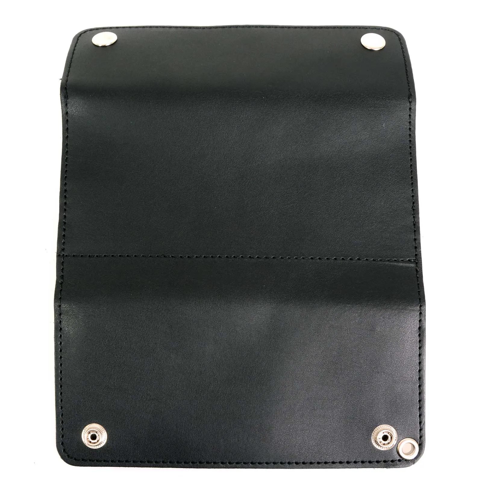 Milwaukee Leather MLW7811 Men's 8” Black Leather Biker Wallet -