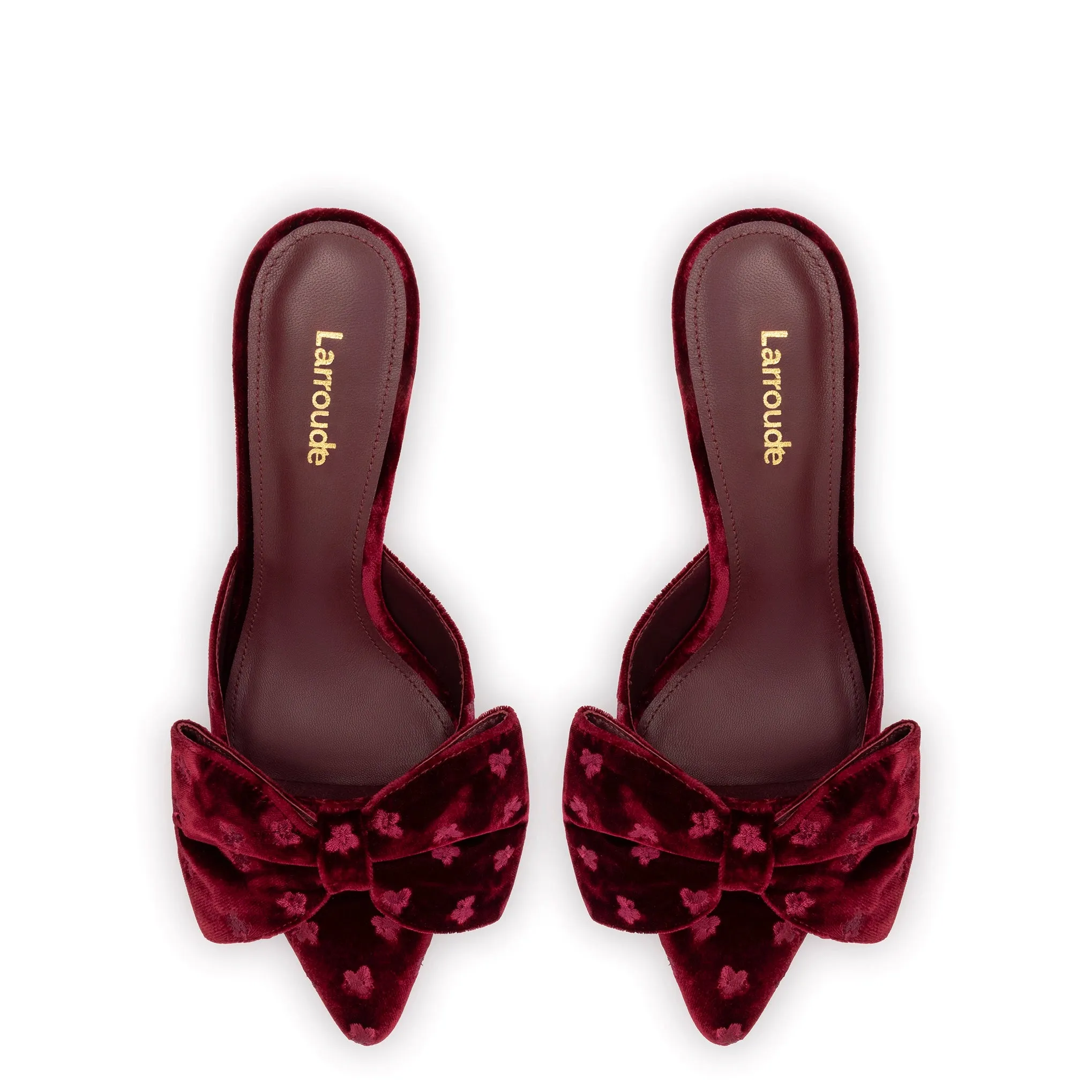 Mini Elle Pump In Wine Velvet