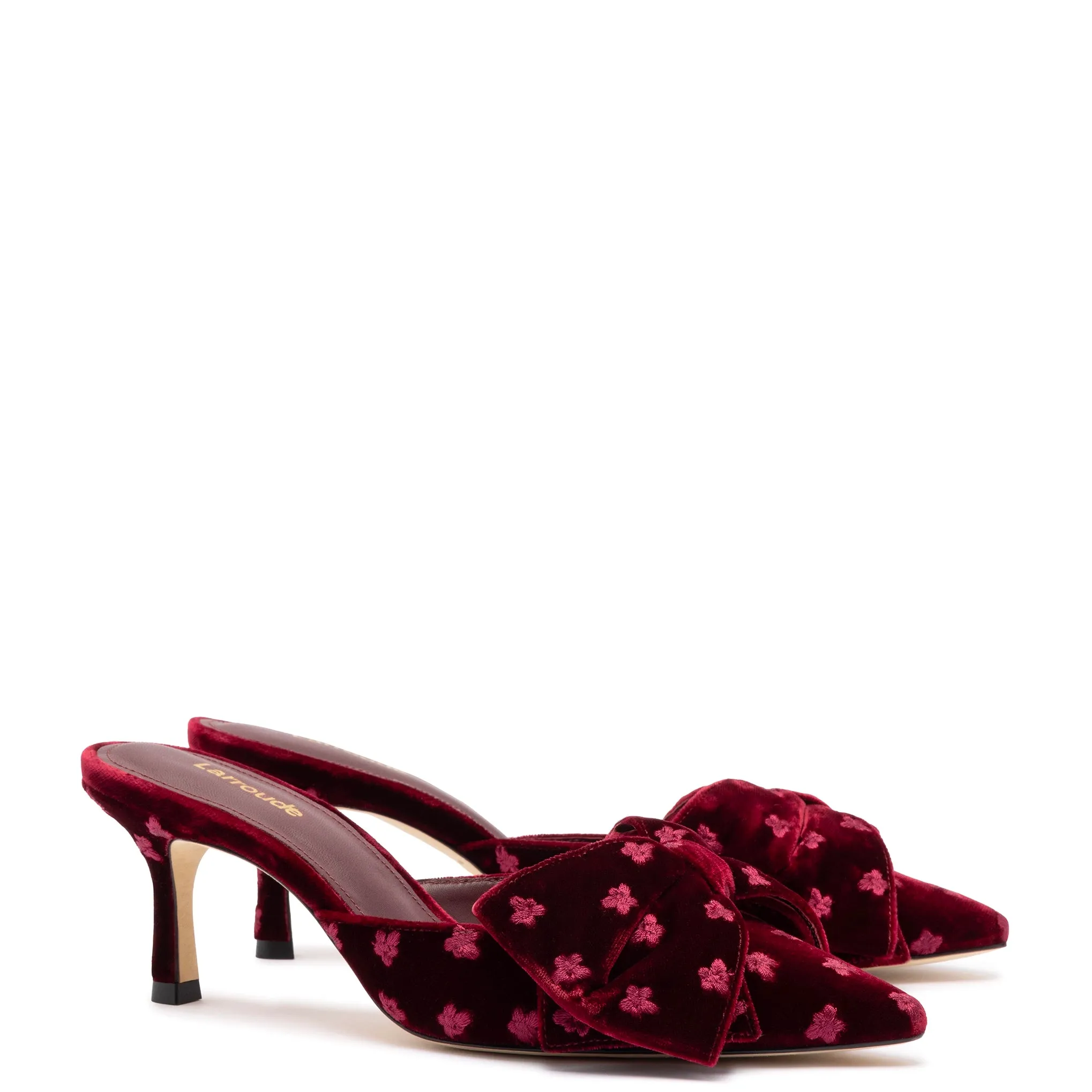 Mini Elle Pump In Wine Velvet