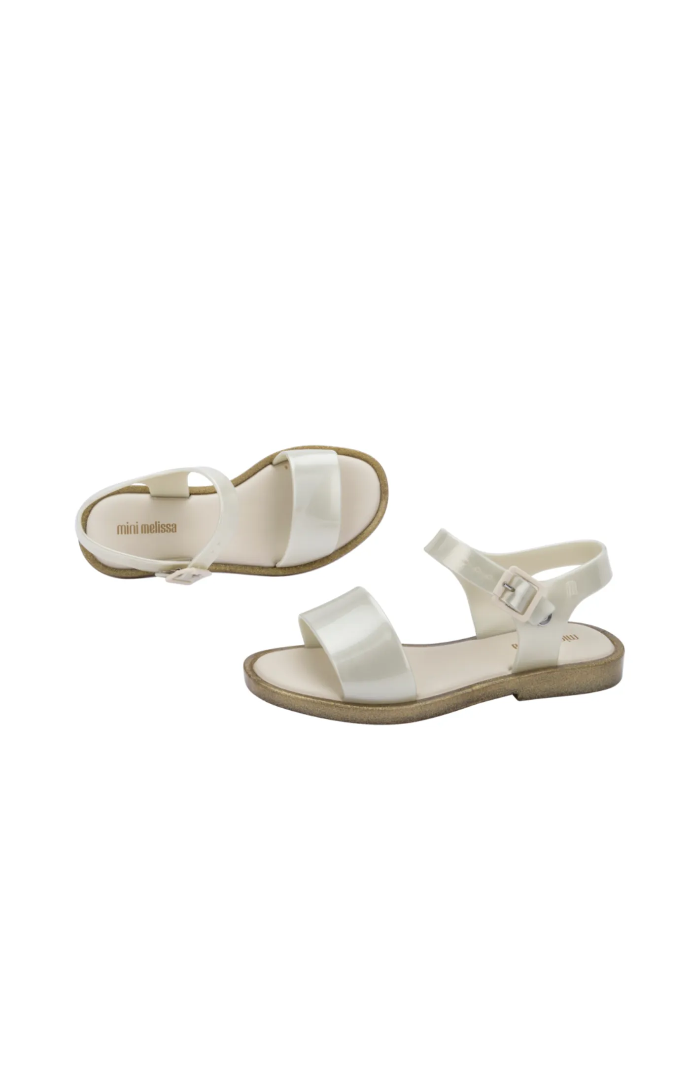 Mini Mar Sandal Kid - White / Glitter