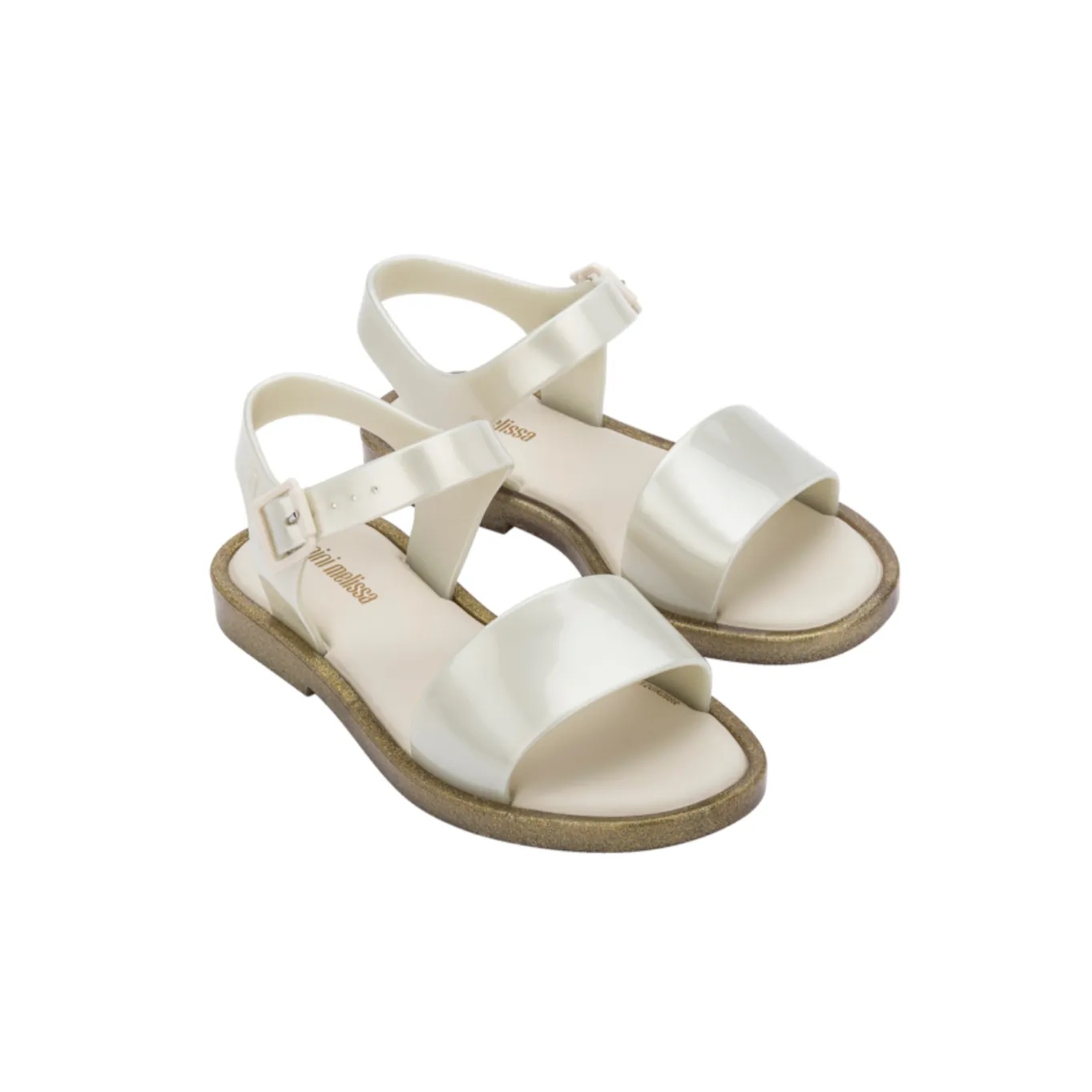 Mini Mar Sandal Kid - White / Glitter