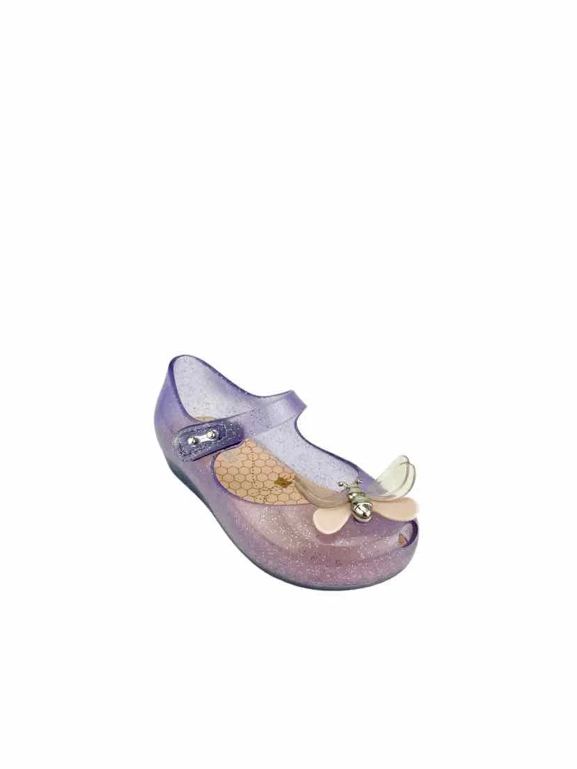 Mini Melissa Girls' Butterfly Mary Jane Jelly Shoe Purple Size 10 (approx age 5)