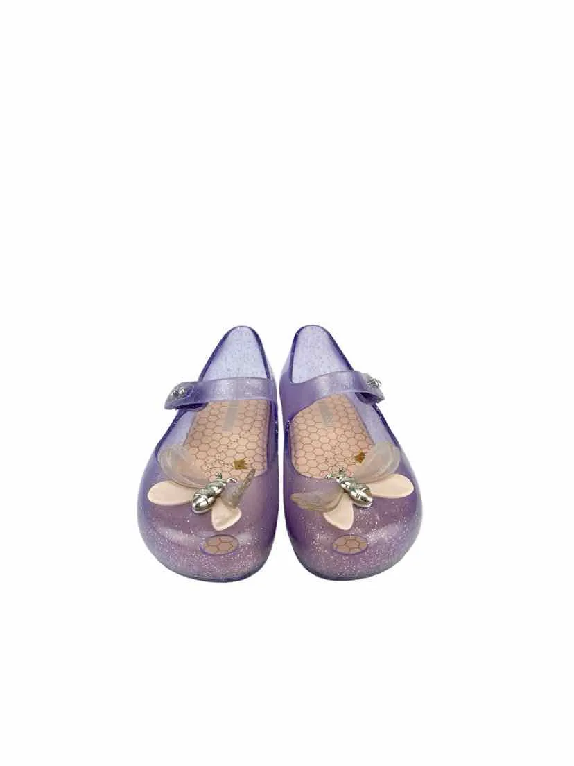 Mini Melissa Girls' Butterfly Mary Jane Jelly Shoe Purple Size 10 (approx age 5)