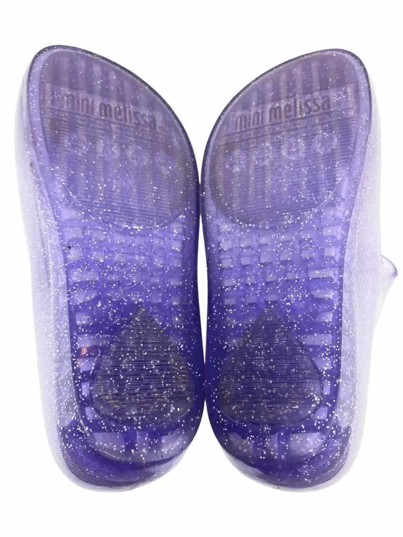 Mini Melissa Girls' Butterfly Mary Jane Jelly Shoe Purple Size 10 (approx age 5)