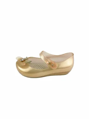 Mini Melissa Girls' Butterfly Mary Jane Jelly Shoes Gold Size 10 (approx. age 5)