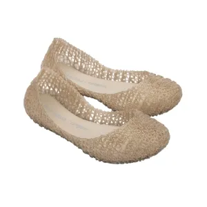 Mini Melissa Mini Campana Papel Kid - Beige Glitter