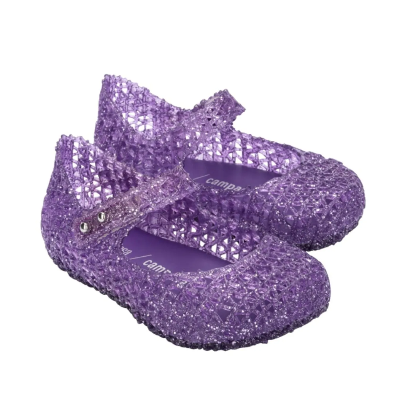 Mini Melissa Mini Campana Papel - Purple Glitter