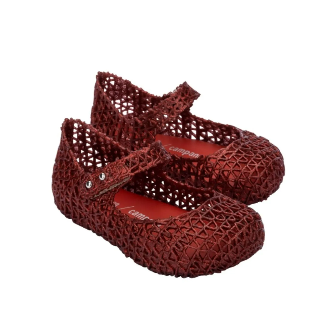 Mini Melissa Mini Campana Papel - Red Glitter