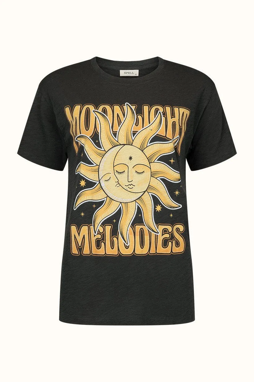 Moonlight Biker Tee | Charcoal