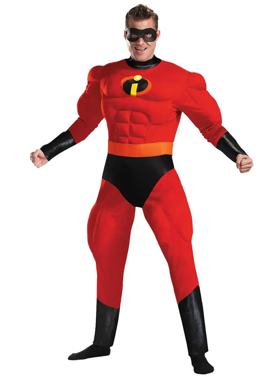 Mr. Incredible Mens Deluxe Muscle Chest Costume