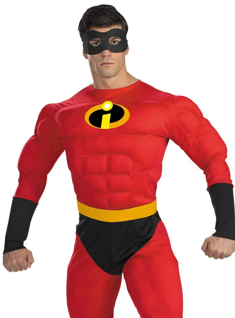 Mr. Incredible Mens Deluxe Muscle Chest Costume