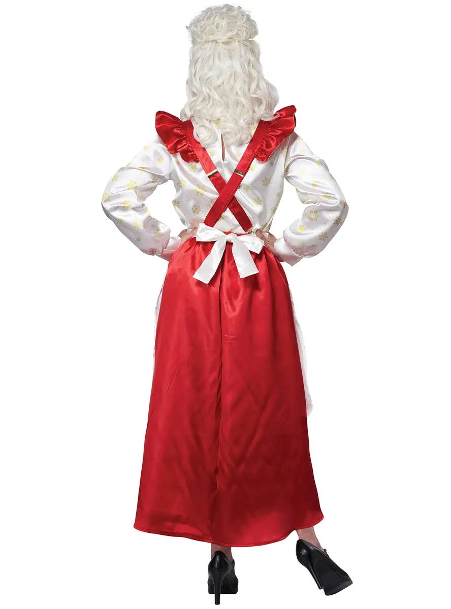 Mrs Claus Deluxe Pinafore Womens Christmas Costume