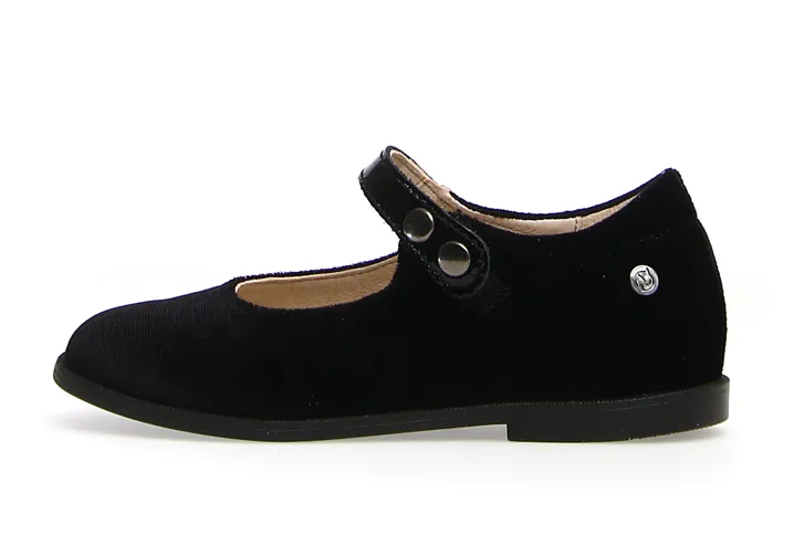 Naturino Girl's Calen Velvet Flat Shoes - Black