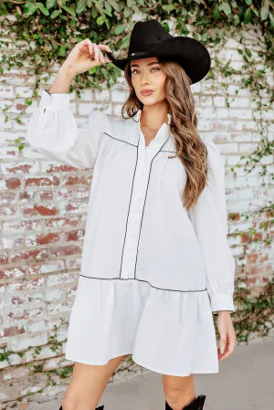 NEW!! Huntley Pleated Long Sleeve Dress