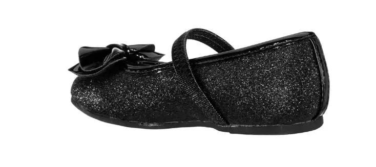 NINA Girl's kaytelyn-t Ballet Flat, Black, 12 M US Little Kid