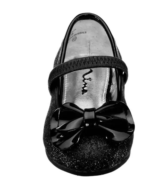 NINA Girl's kaytelyn-t Ballet Flat, Black, 12 M US Little Kid