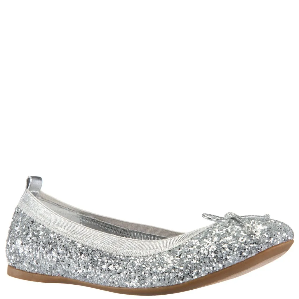 Nina Kids Esther Silver Sparkle Flat