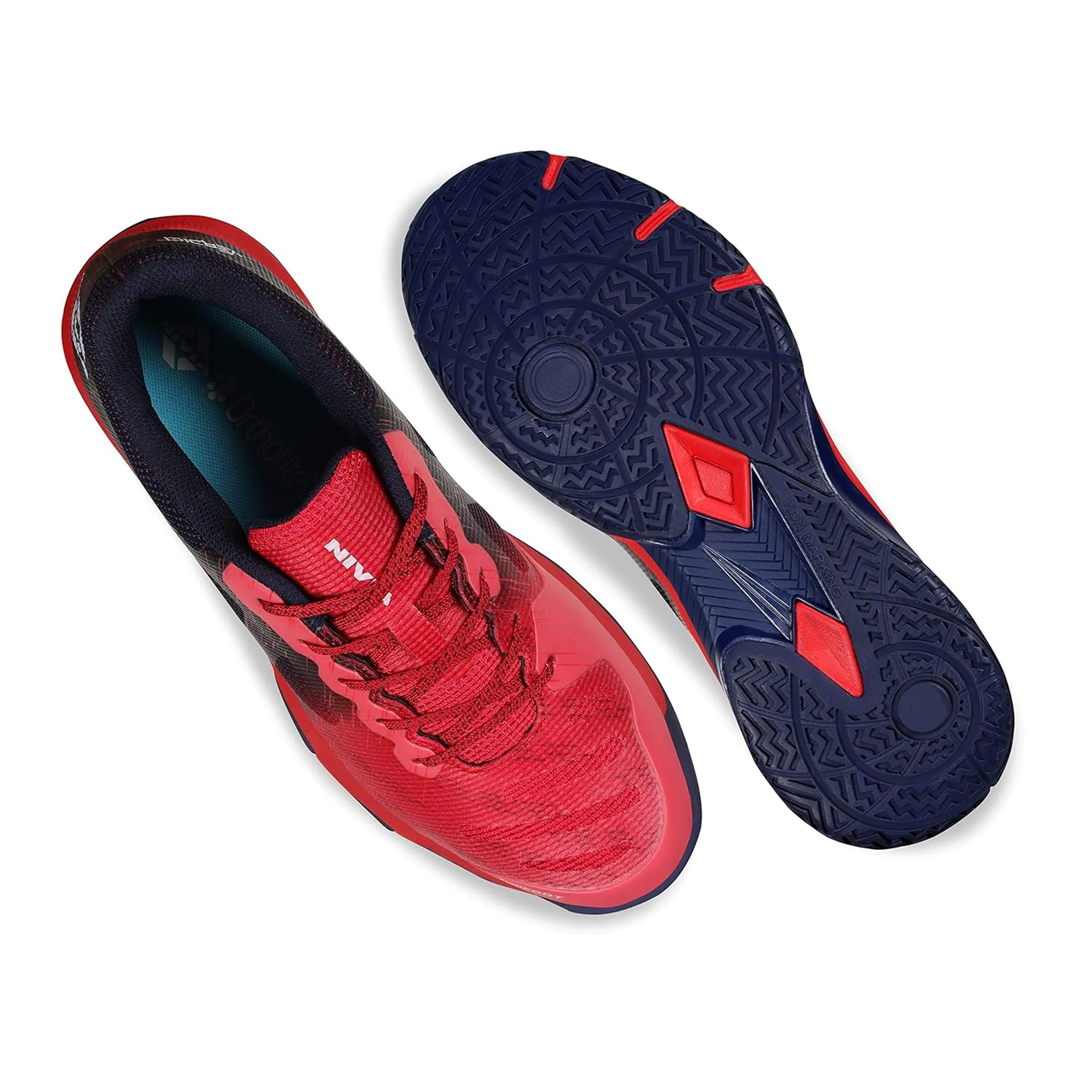 Nivia Verdict Badminton Shoes for Men (Crimson Red)