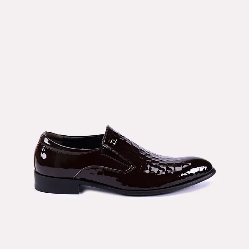 Noble Brown Glossy Dress Shoes 0110868