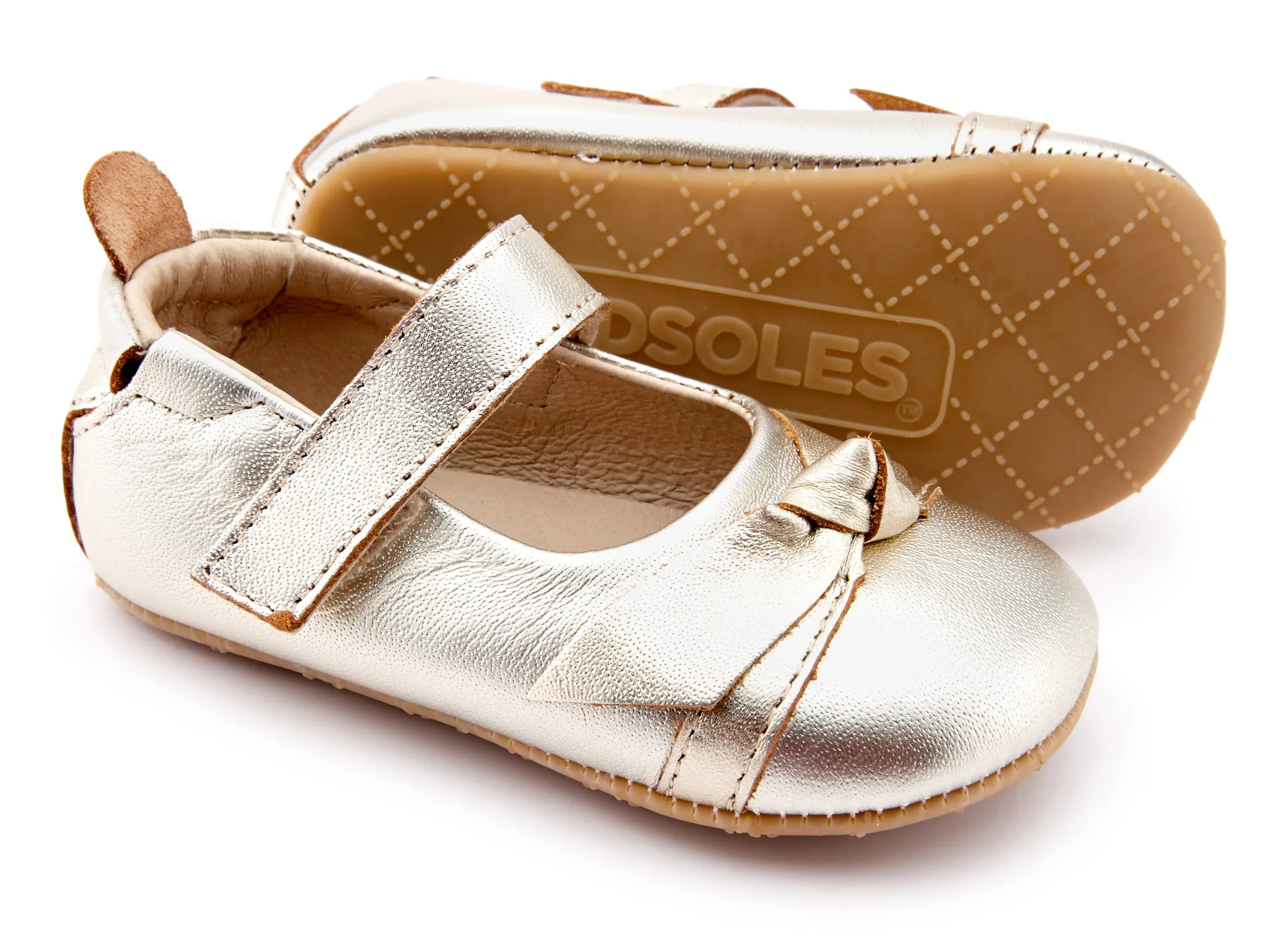 Old Soles Girl's 0046R Bow-Chique Shoes - Gold