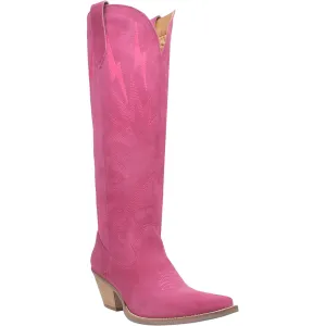 Online Exclusive | Dingo | Thunder Road Suede Leather Cowboy Boots in Fuchsia Pink **PREORDER