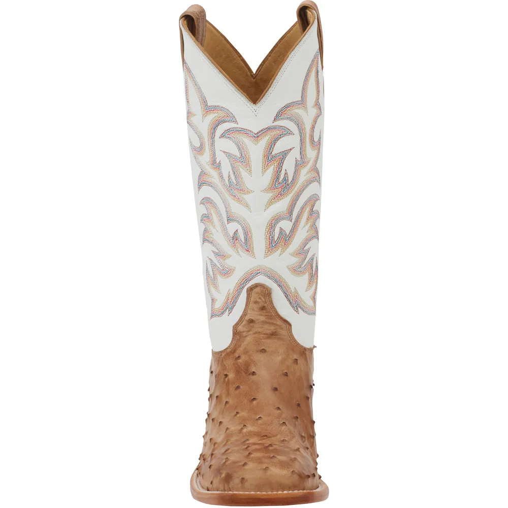 Pascoe Ostrich Embroidered Square Toe Cowboy Boots