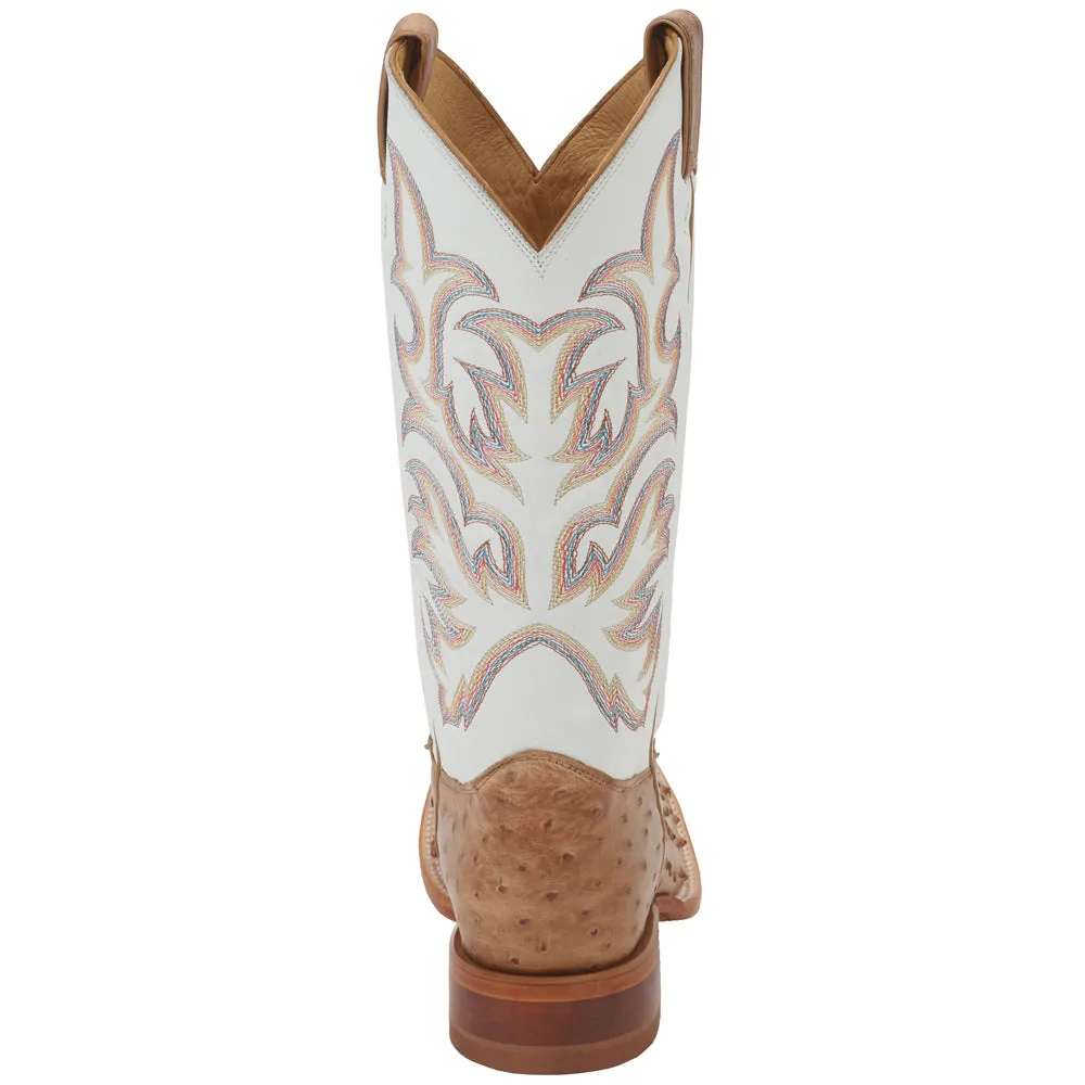 Pascoe Ostrich Embroidered Square Toe Cowboy Boots