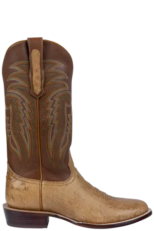 R. Watson Smooth Ostrich Roper Boots - Antique Saddle