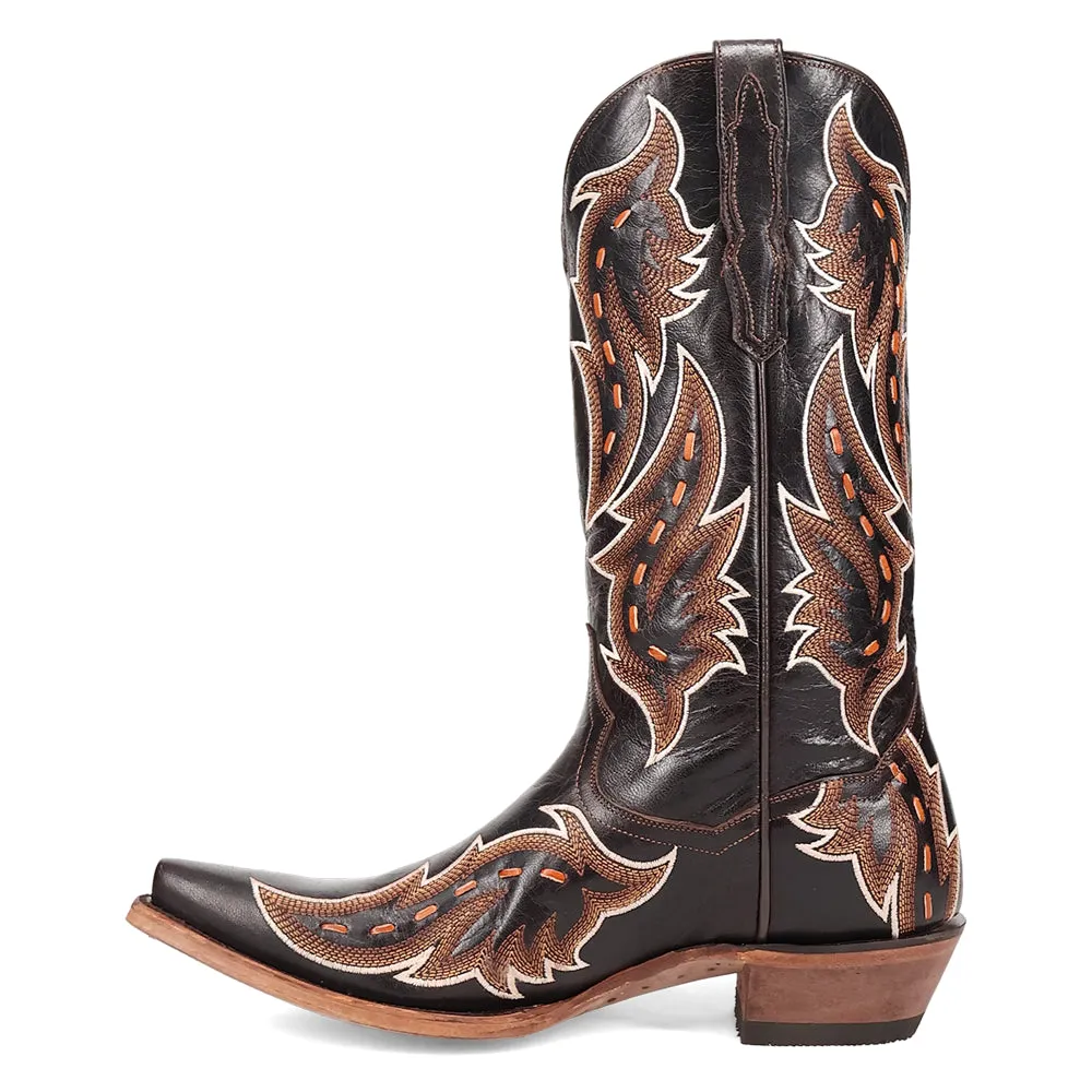 Racer Embroidered Snip Toe Cowboy Boots