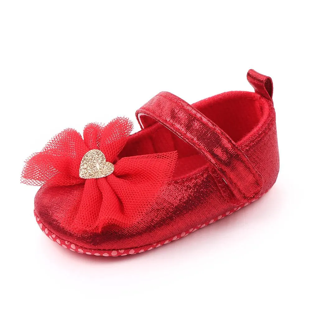 Red Bow Velcro Baby Bellies