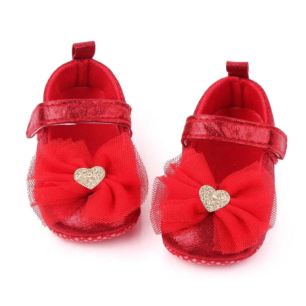 Red Bow Velcro Baby Bellies