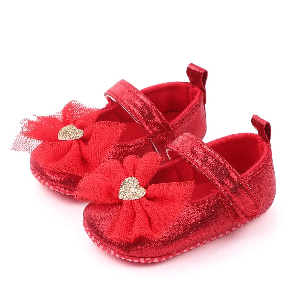 Red Bow Velcro Baby Bellies