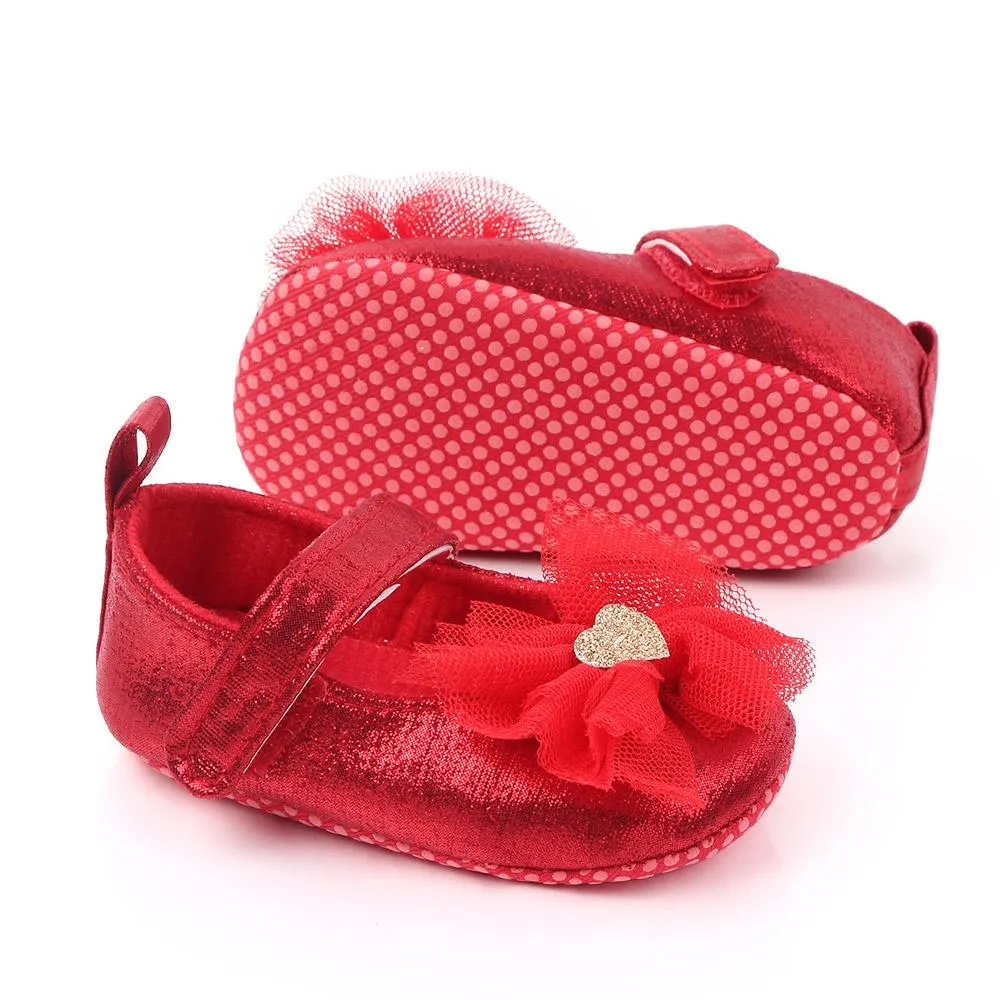 Red Bow Velcro Baby Bellies