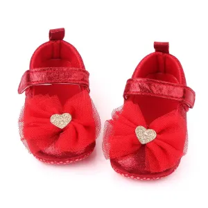 Red Bow Velcro Baby Bellies