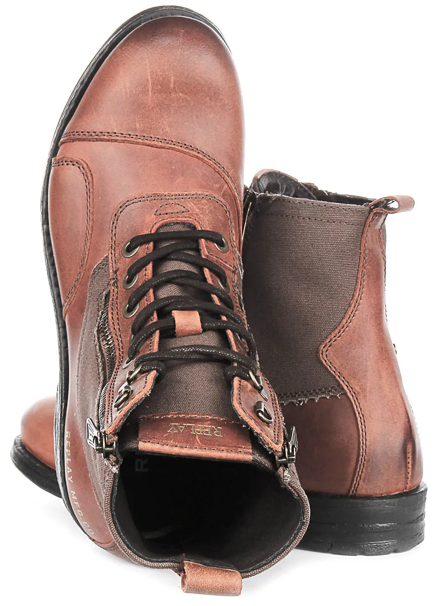 Replay Pack Biker In Brown For Men