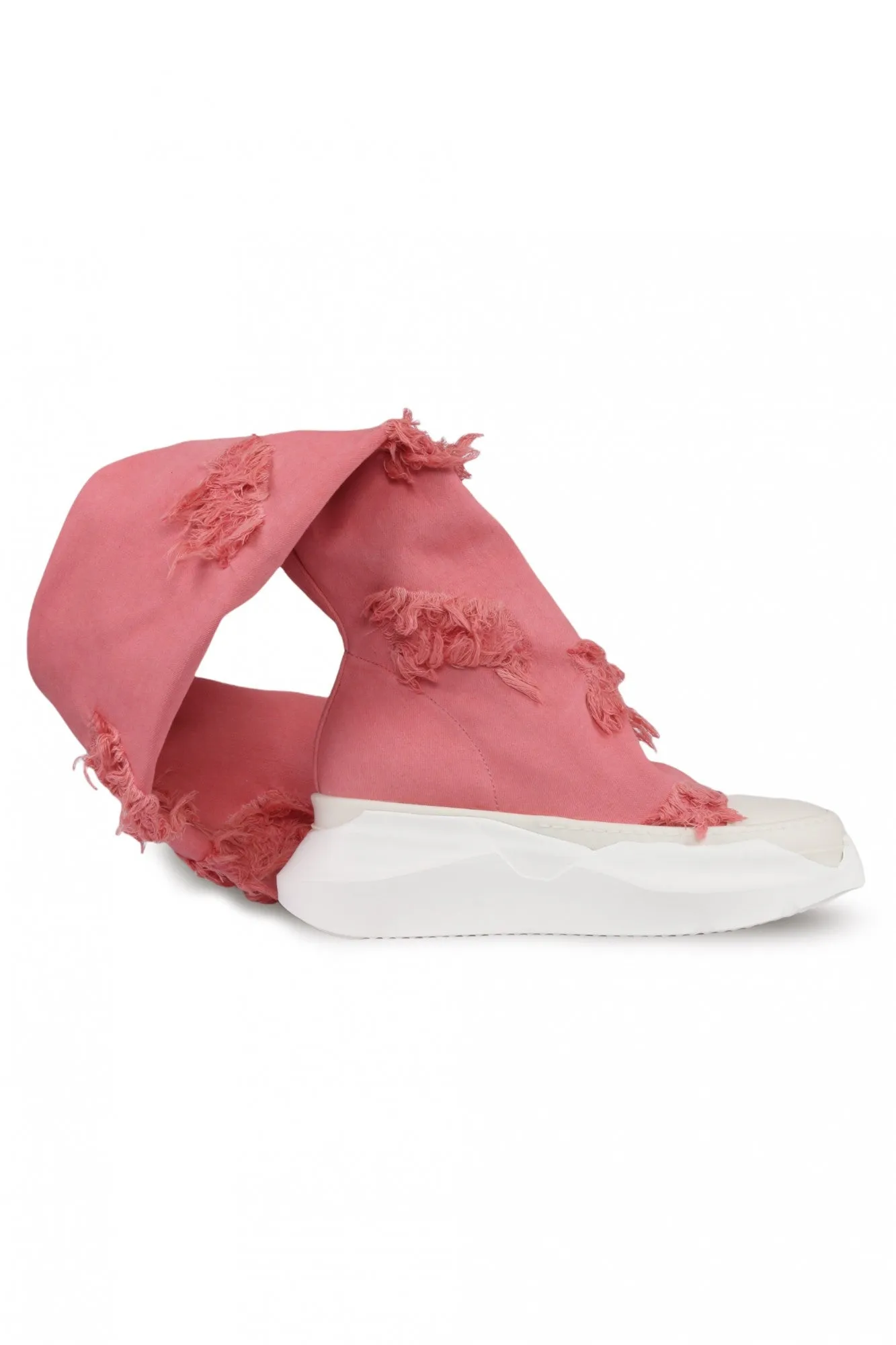 Rick Owens drkshdw Pink Distressed Abstract Socks Sneakers