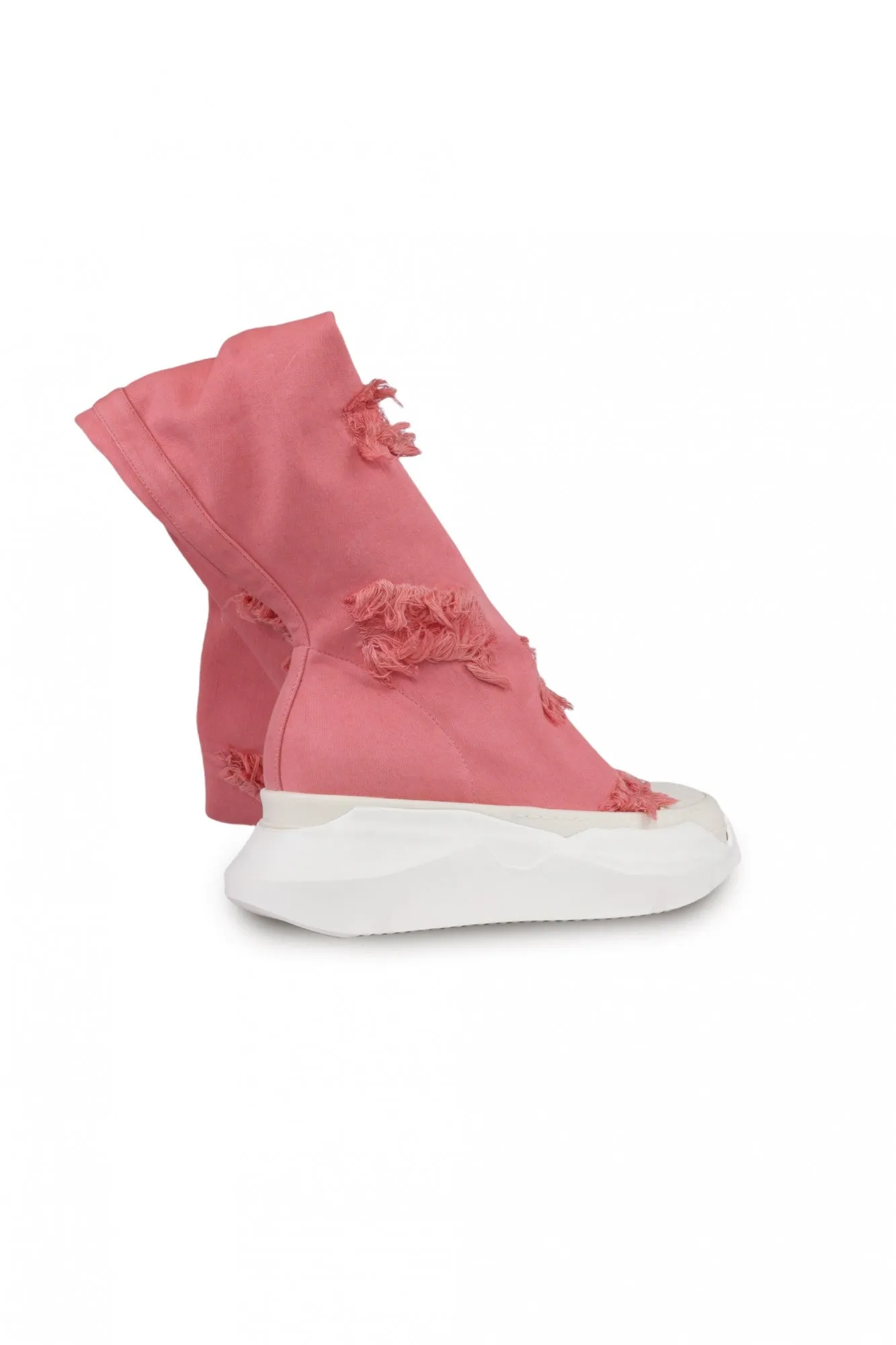 Rick Owens drkshdw Pink Distressed Abstract Socks Sneakers