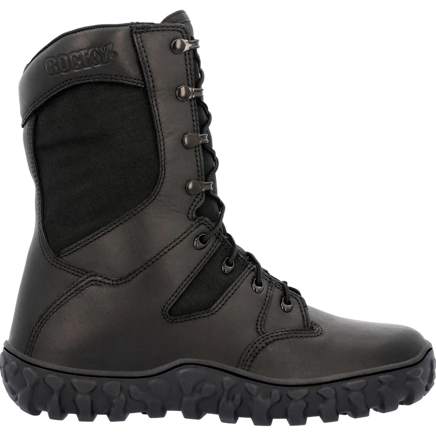 Rocky Mens S2V Predator Black Leather Military Boots