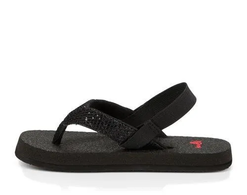 Sanuk Lil Yoga Glitter Black