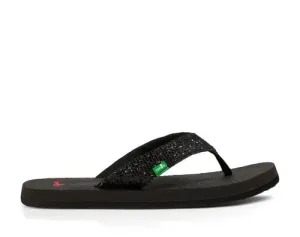 Sanuk Lil Yoga Glitter Black